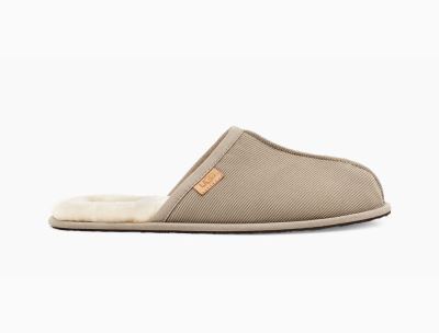 UGG Scuff Corduroy Mens Slippers Dune/ Grey - AU 780KN